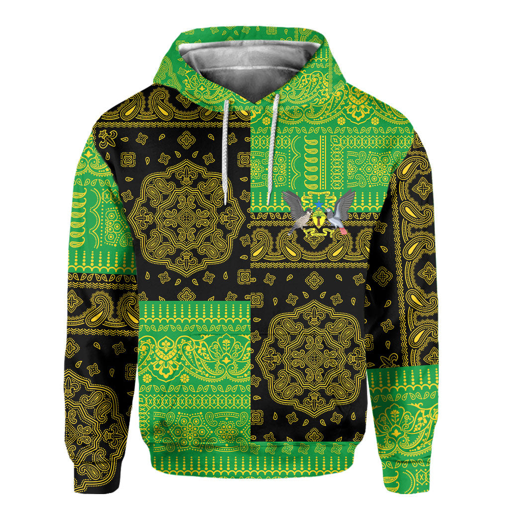 Sao Tome And Principe Hoodie Flag And Paisley Basic Style 2