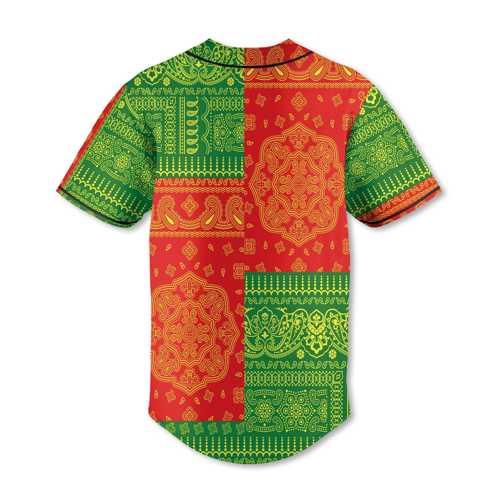 Senegal Baseball Jersey Flag And Paisley Basic Style 3