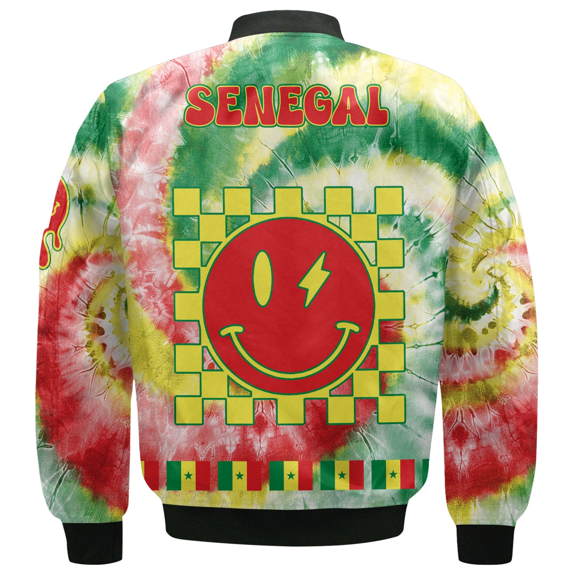 Senegal Bomber Jacket Custom Tie Dye Style 3