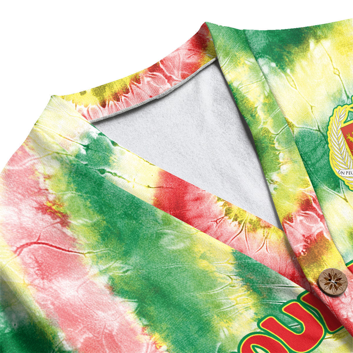 Senegal Fleece Cardigan Custom Tie Dye Style 1