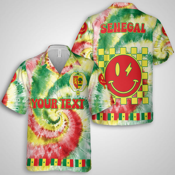 Senegal Hawaiian Shirt Custom Tie Dye Style 1