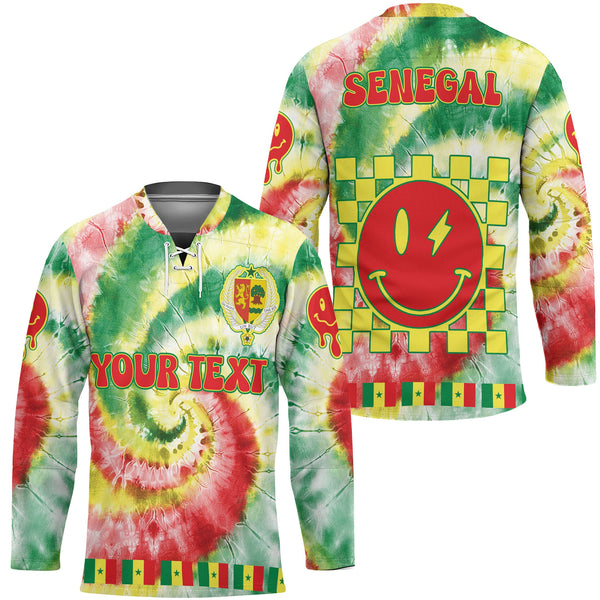 Senegal Hockey Jersey Custom Tie Dye Style 1