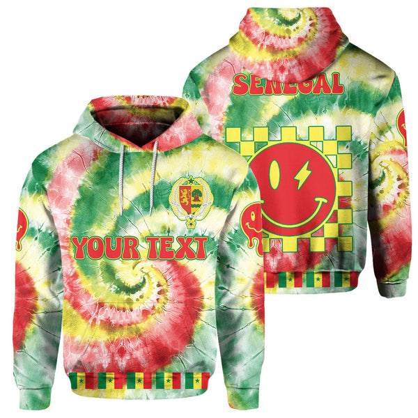 Senegal Hoodie Custom Tie Dye Style 1