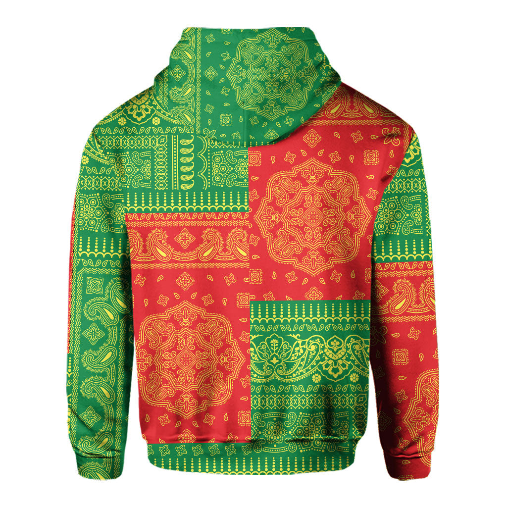 Senegal Hoodie Flag And Paisley Basic Style 3