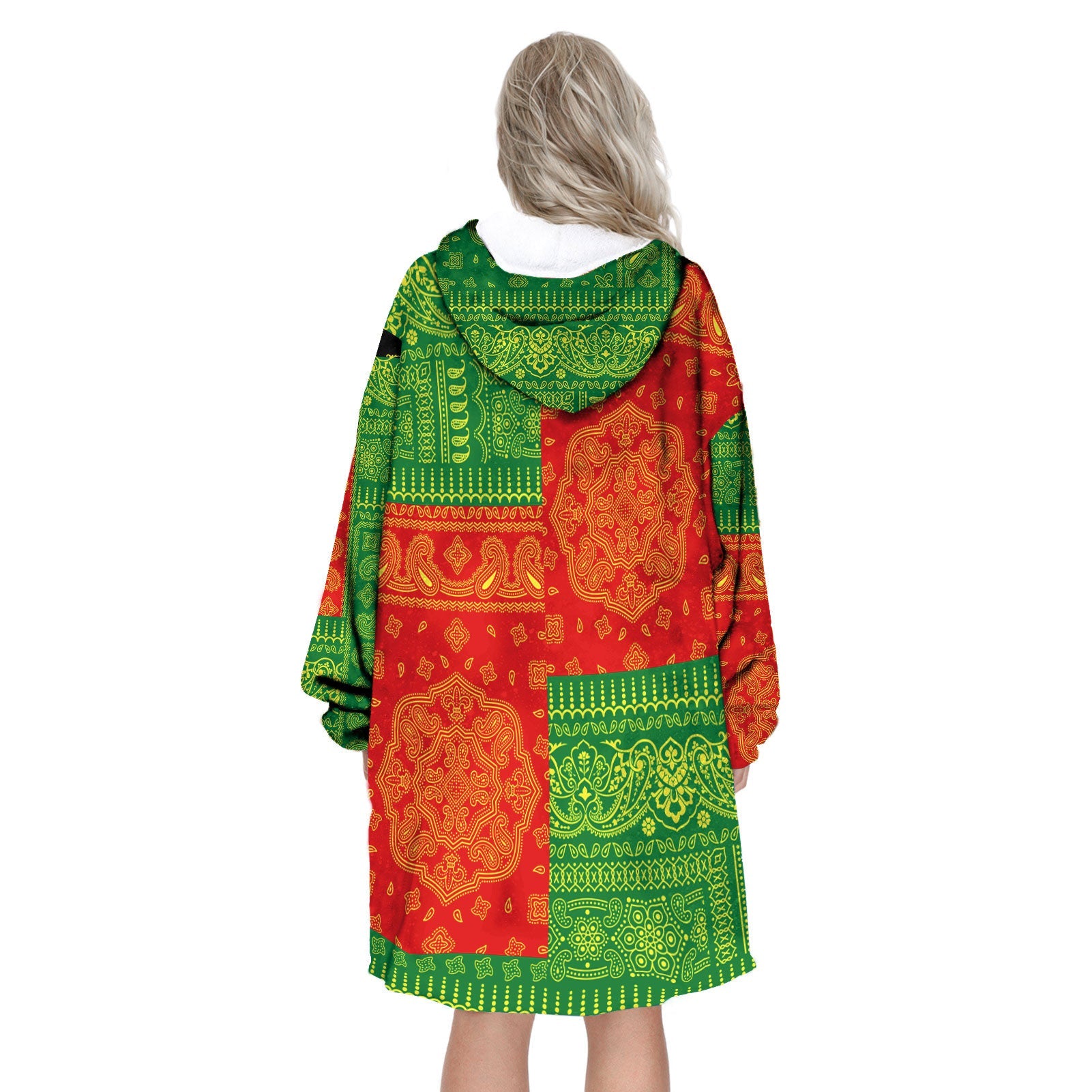 Senegal Hoodie Blanket Flag And Paisley Basic Style 3