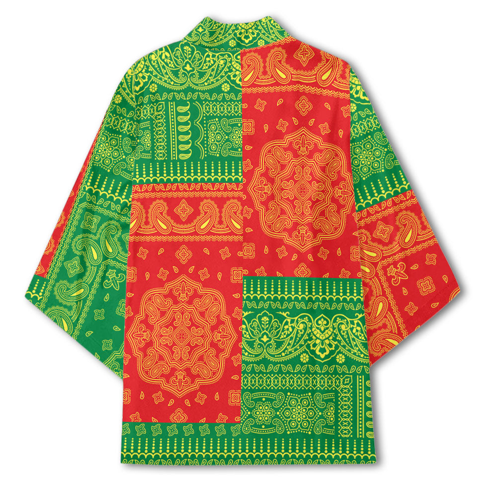 Senegal Kimono Flag And Paisley Basic Style 3