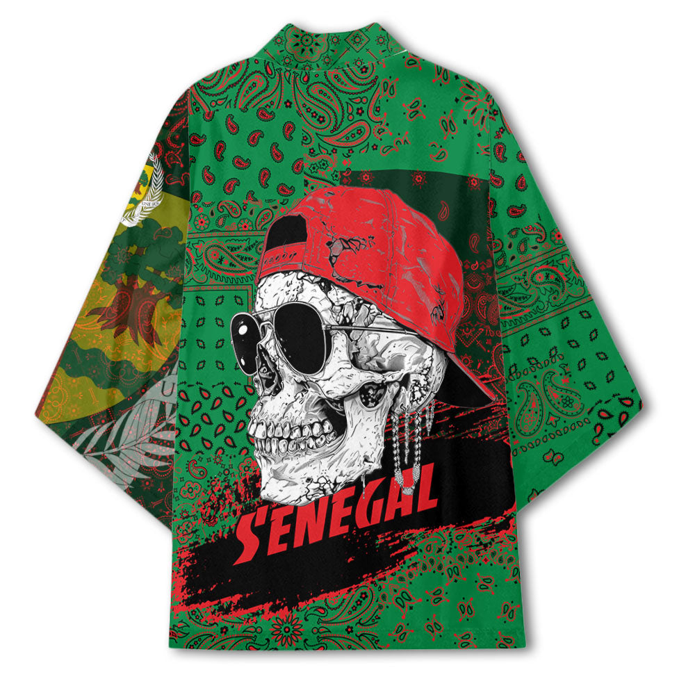 Senegal Kimono Paisley Flag And Skull Style 3