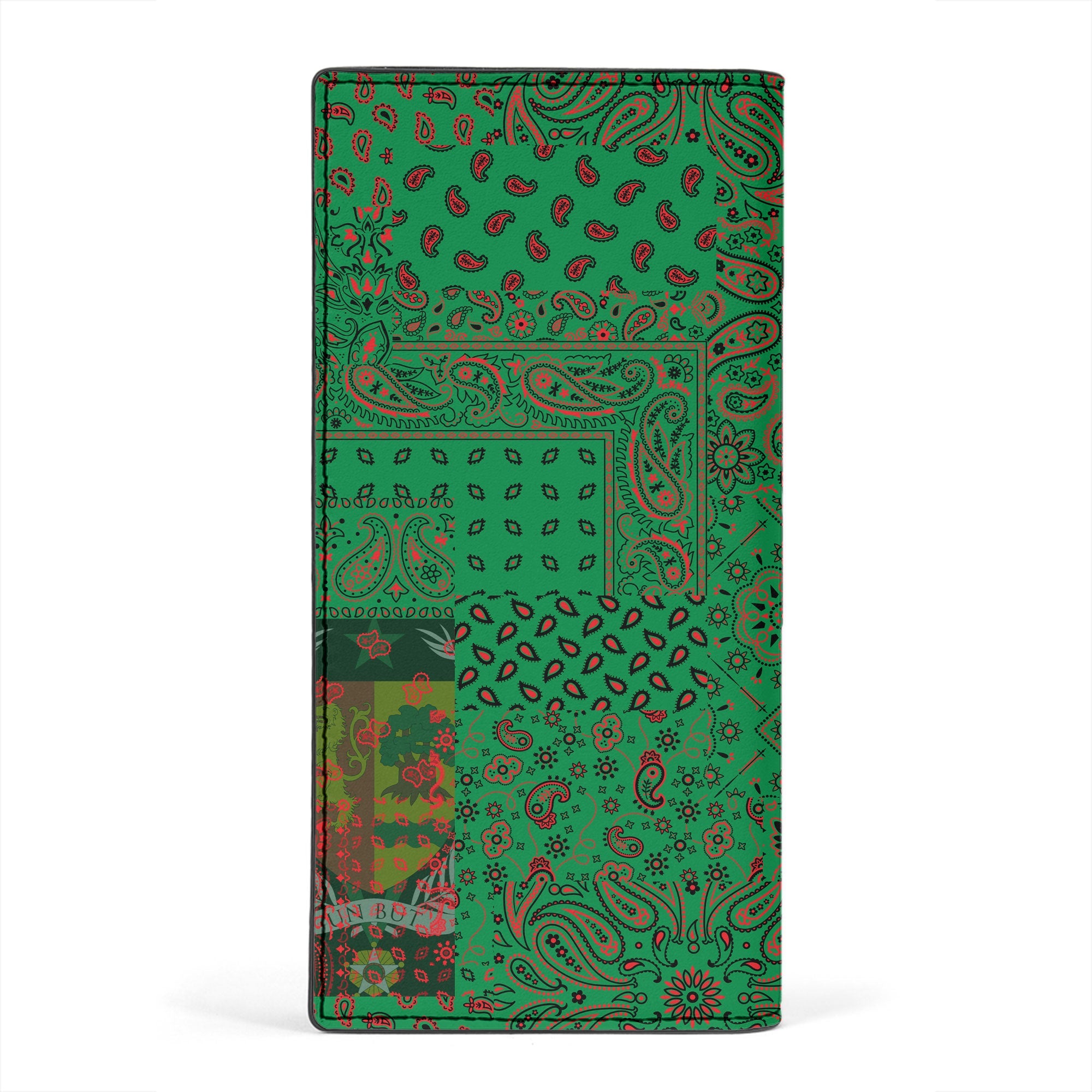 Senegal Leather Wallet Paisley Flag And Skull Style 2