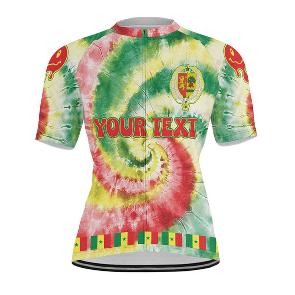 Senegal Men Cycling Jersey Custom Tie Dye Style 1