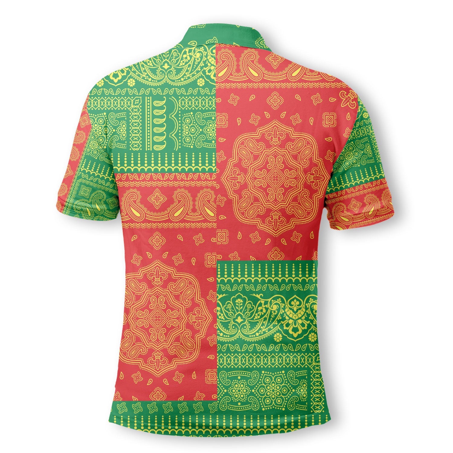 Senegal Polo Shirt Flag And Paisley Basic Style 3