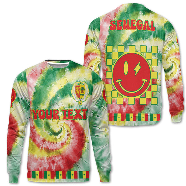 Senegal Sweatshirt Custom Tie Dye Style 1