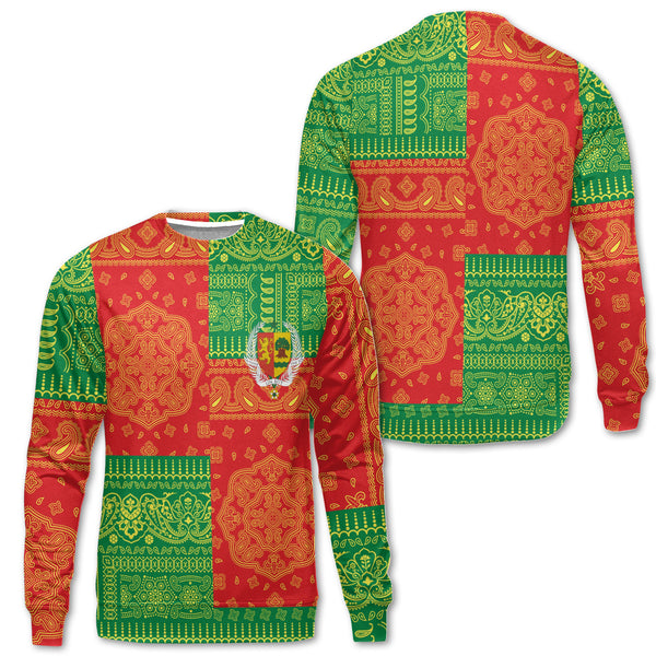 Senegal Sweatshirt Flag And Paisley Basic Style 1