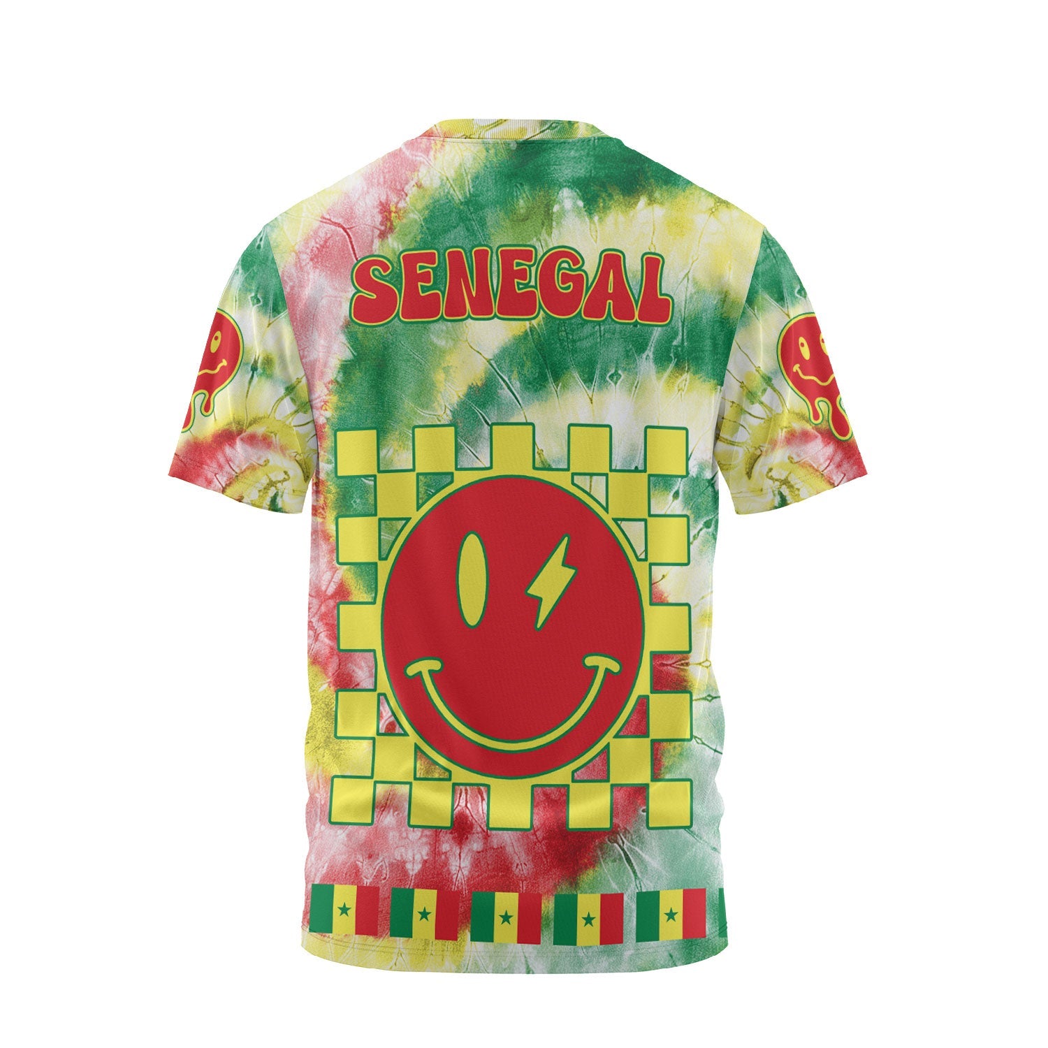 Senegal T Shirt Custom Tie Dye Style 2