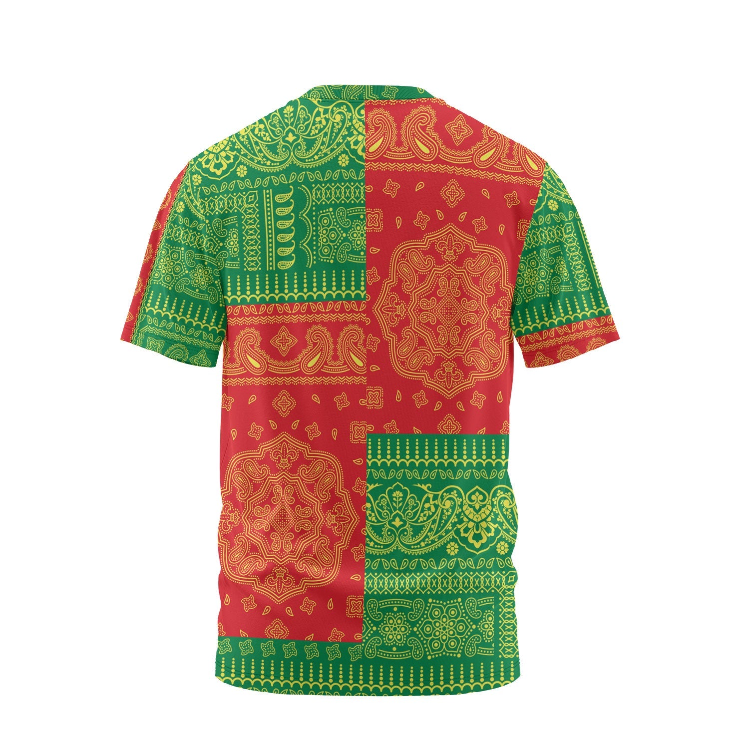 Senegal T Shirt Flag And Paisley Basic Style 3