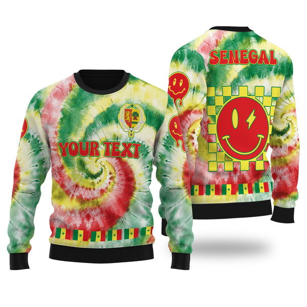 Senegal Ugly Sweater Custom Tie Dye Style 1