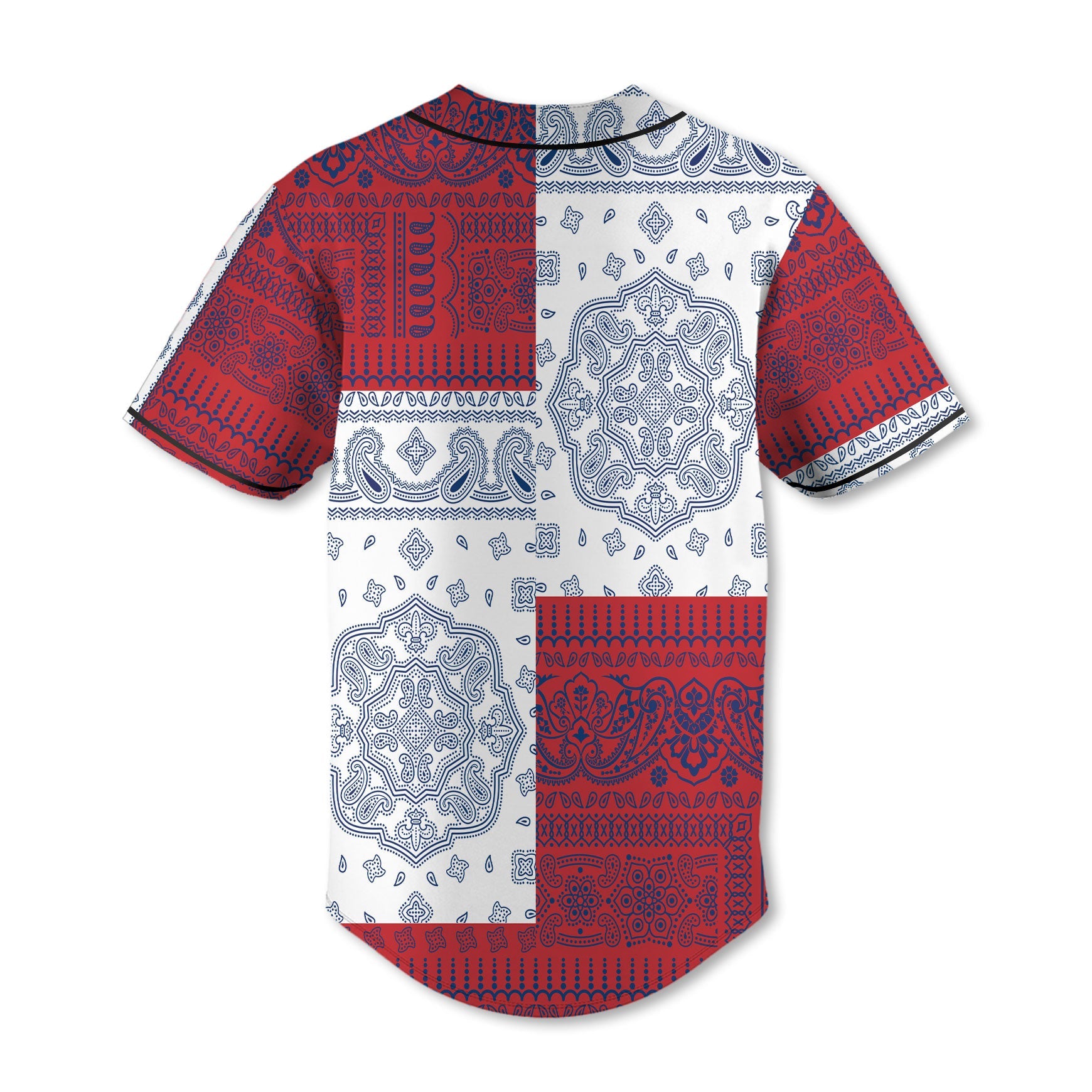 Serbia Baseball Jersey Flag And Paisley Basic Style 3