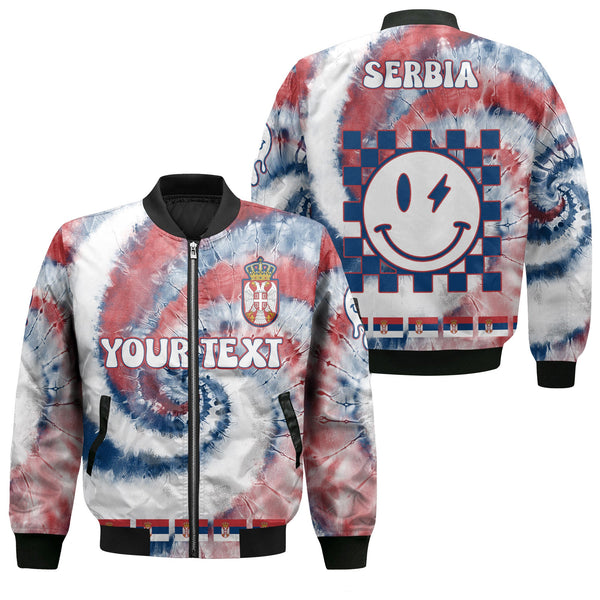 Serbia Bomber Jacket Custom Tie Dye Style 1