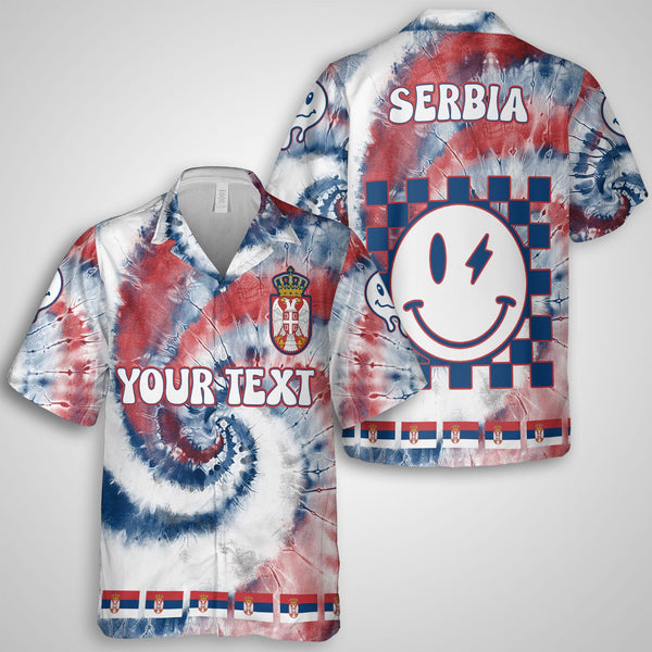 Serbia Hawaiian Shirt Custom Tie Dye Style 1