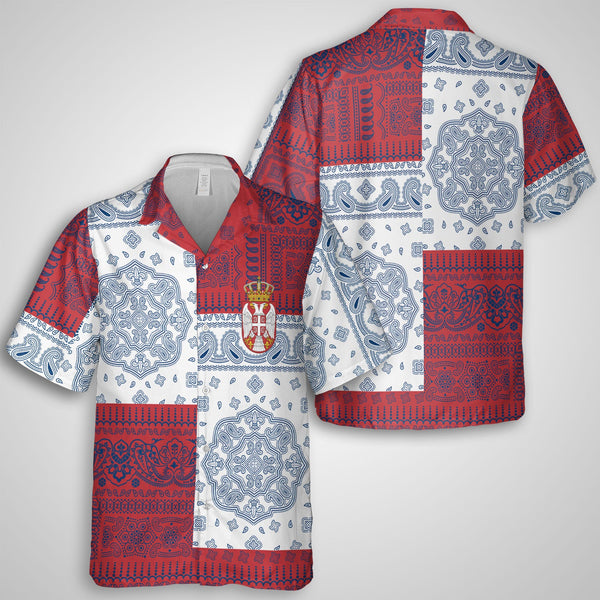 Serbia Hawaiian Shirt Flag And Paisley Basic Style 1