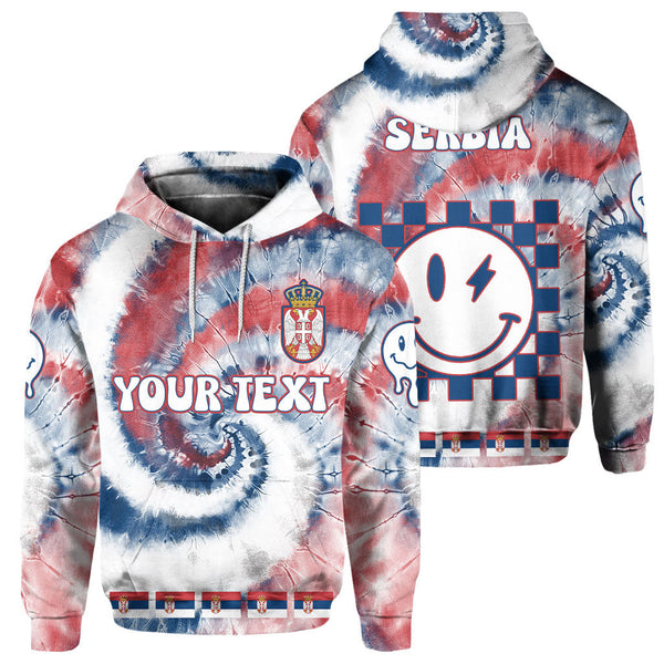 Serbia Hoodie Custom Tie Dye Style 1