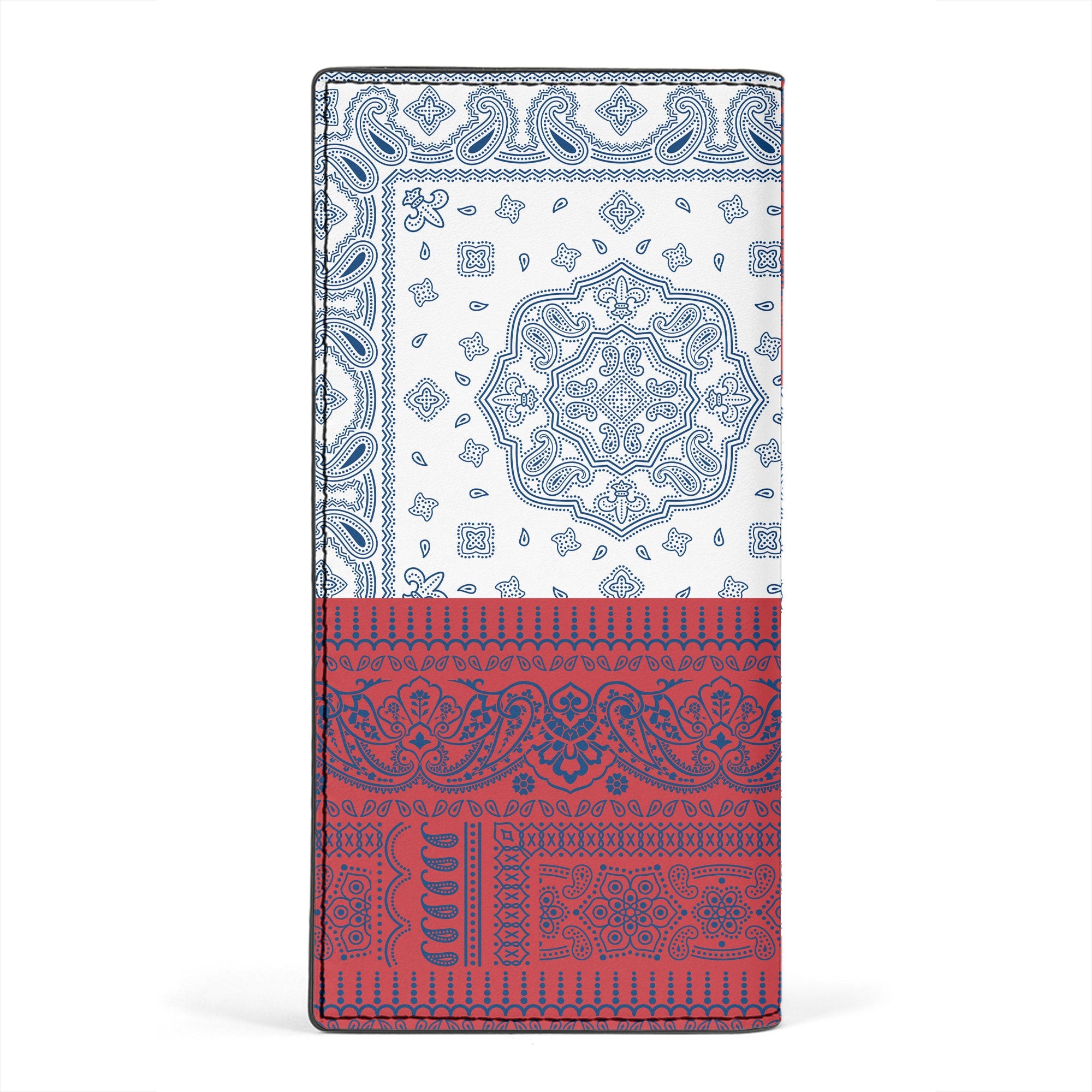 Serbia Leather Wallet Flag And Paisley Basic Style 2