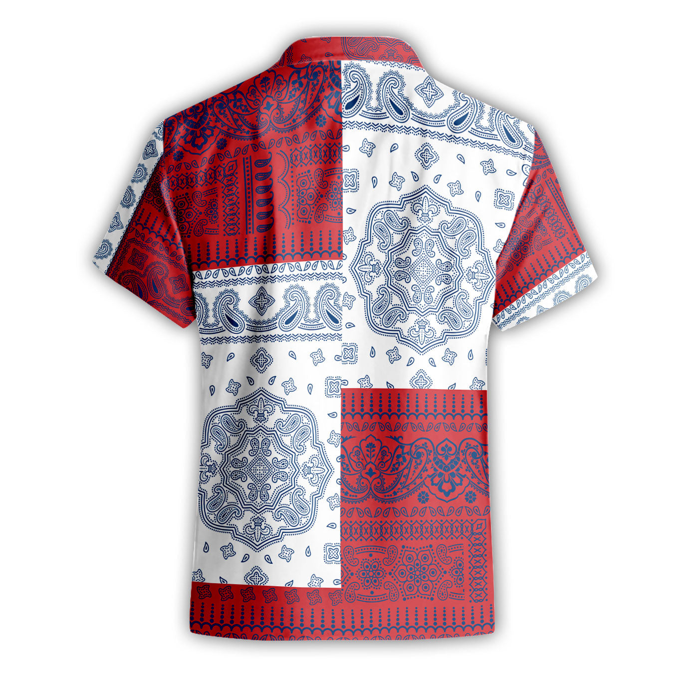 Serbia Short Sleeve Shirt Flag And Paisley Basic Style 3