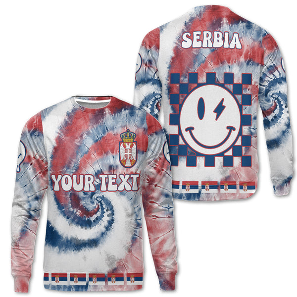 Serbia Sweatshirt Custom Tie Dye Style 1