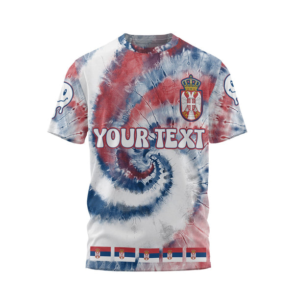 Serbia T Shirt Custom Tie Dye Style 1