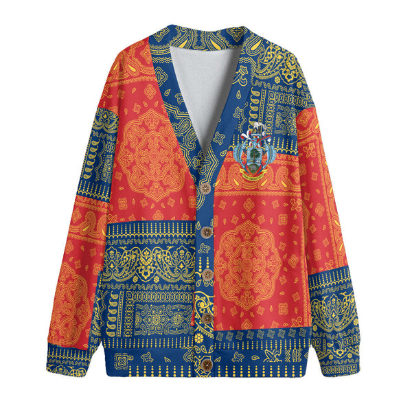 Seychelles Fleece Cardigan Flag And Paisley Basic Style 1