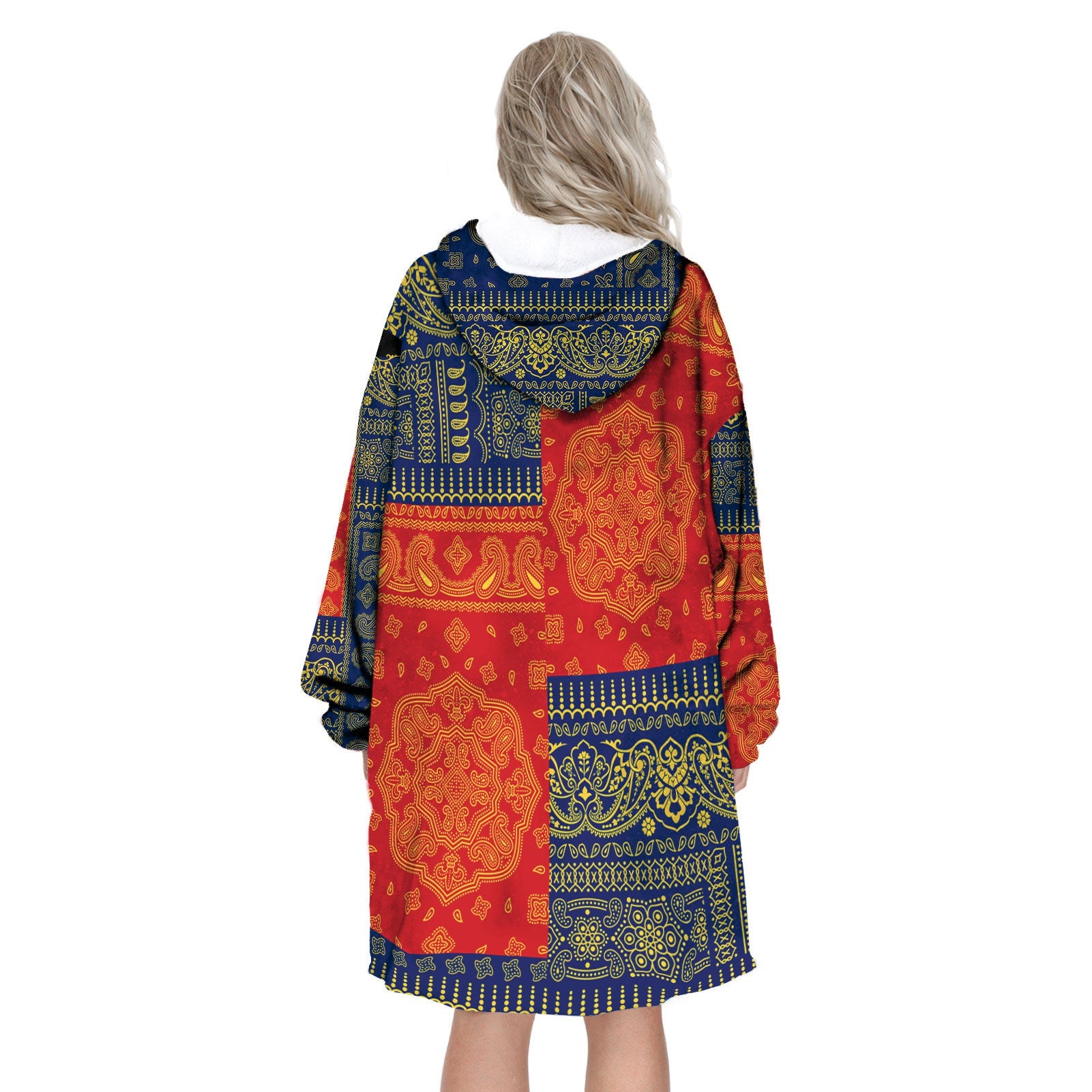 Seychelles Hoodie Blanket Flag And Paisley Basic Style 3