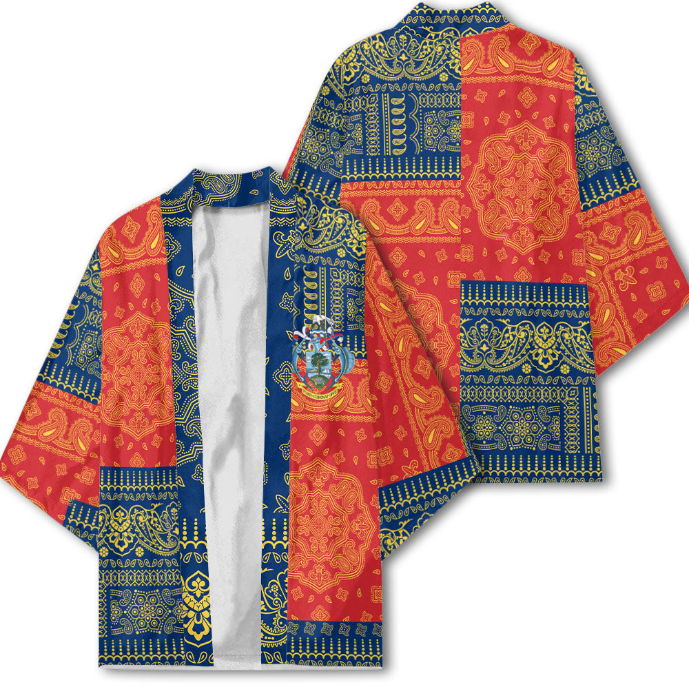 Seychelles Kimono Flag And Paisley Basic Style 1