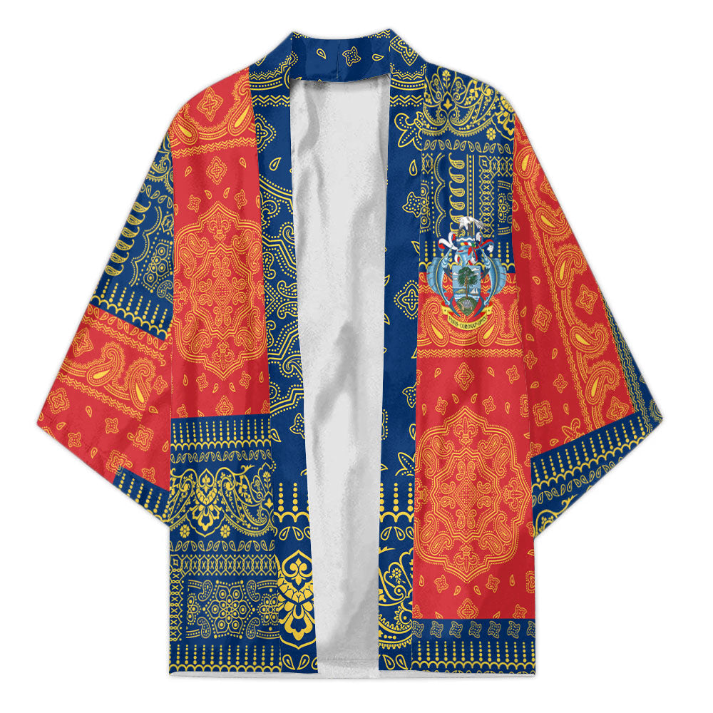 Seychelles Kimono Flag And Paisley Basic Style 2