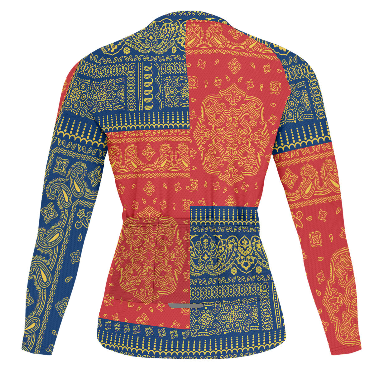 Seychelles Raglan Men Cycling Jersey Long Sleeve Flag And Paisley Basic Style 2