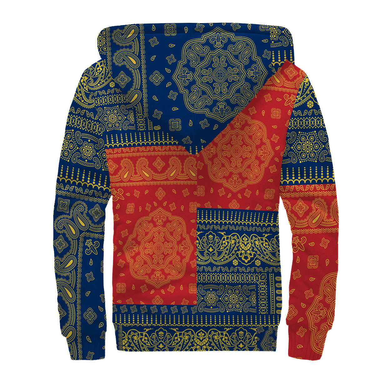 Seychelles Sherpa Hoodie Flag And Paisley Basic Style 2