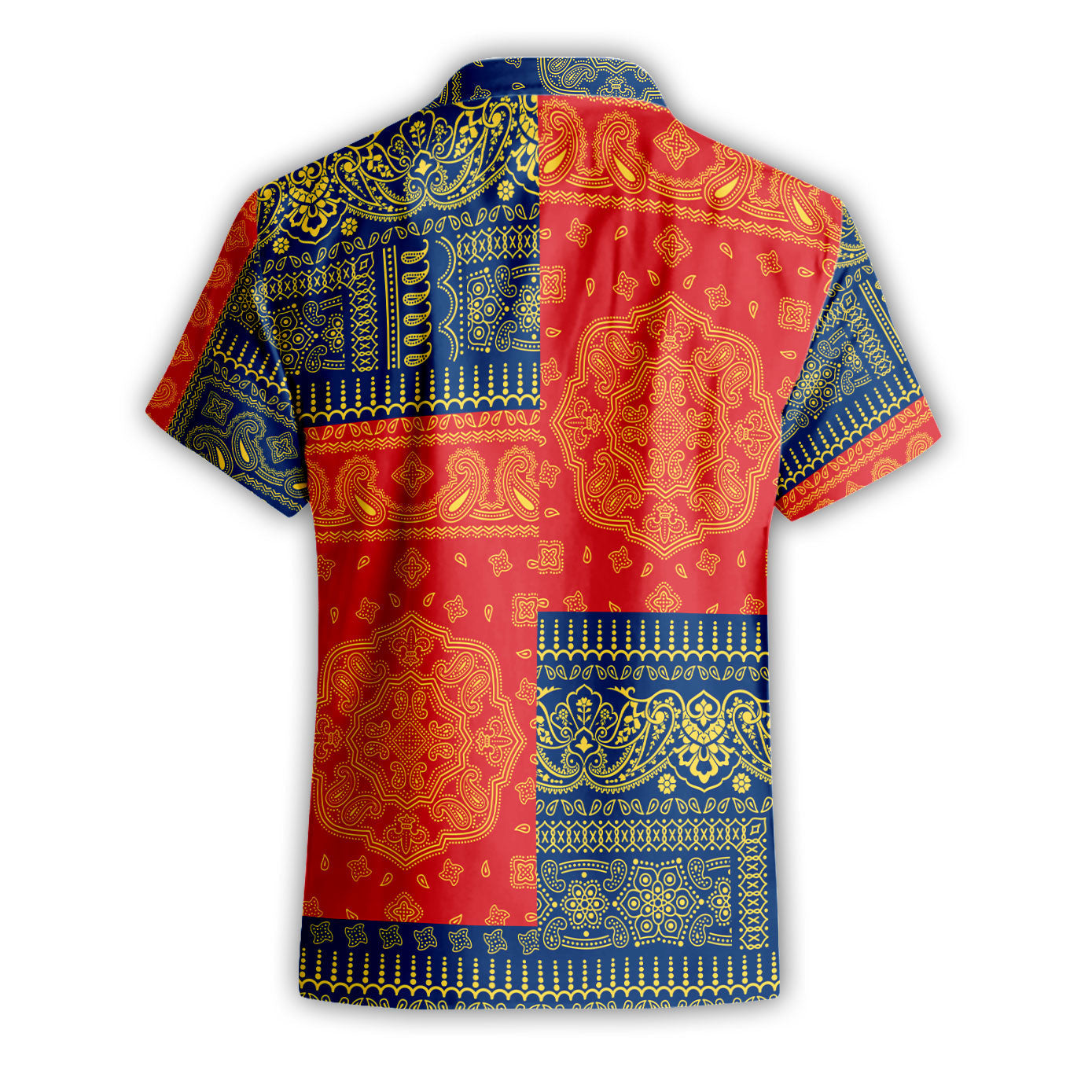 Seychelles Short Sleeve Shirt Flag And Paisley Basic Style 3