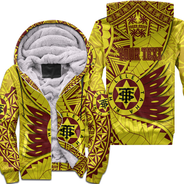 Custom Tonga High School Sherpa Hoodie Tonga Golden Style