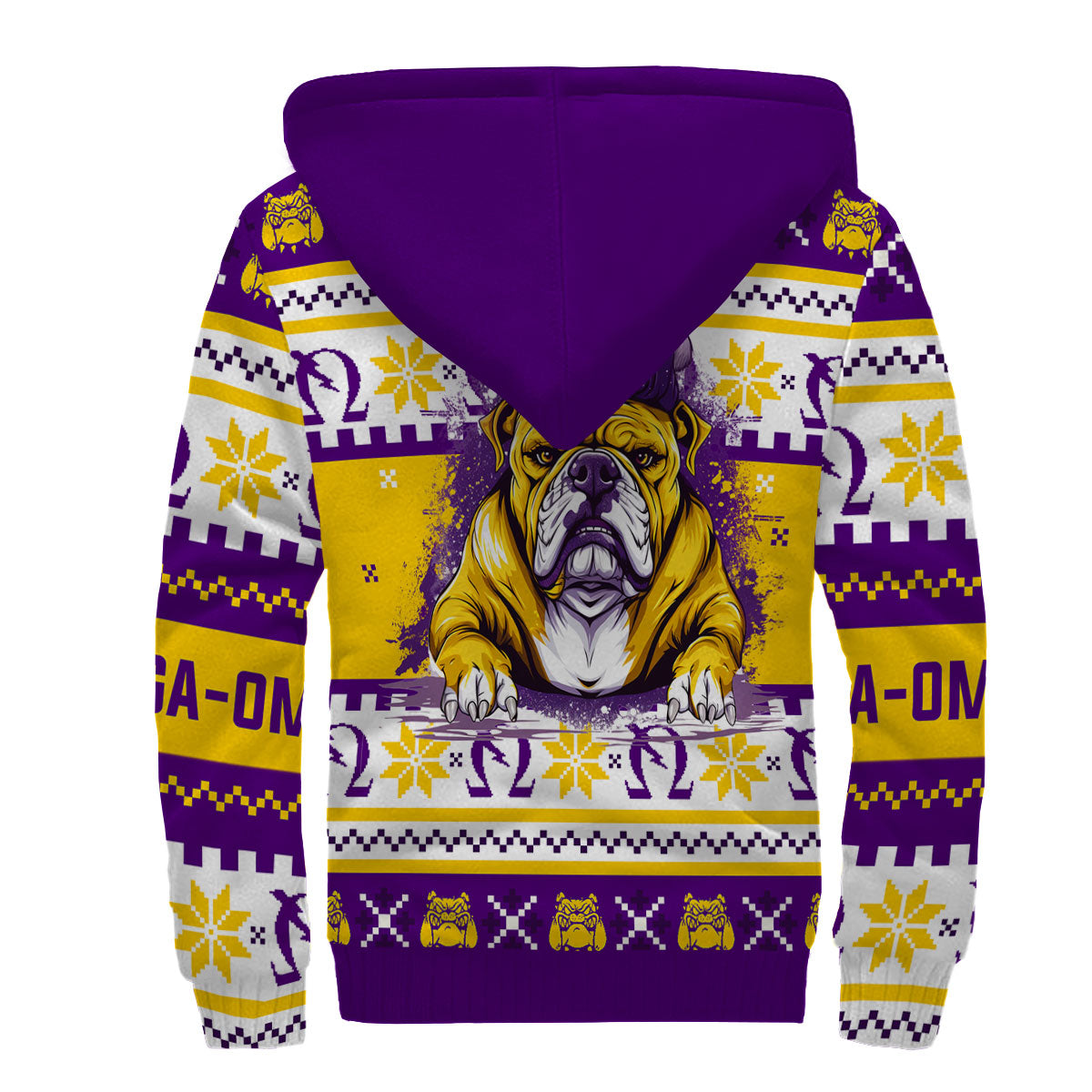 Fraternity Hoodie - OPP Christmas Bulldog Sherpa Hoodie