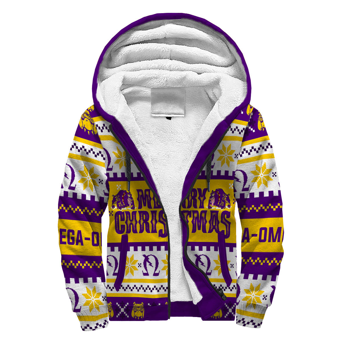 Fraternity Hoodie - OPP Christmas Bulldog Sherpa Hoodie