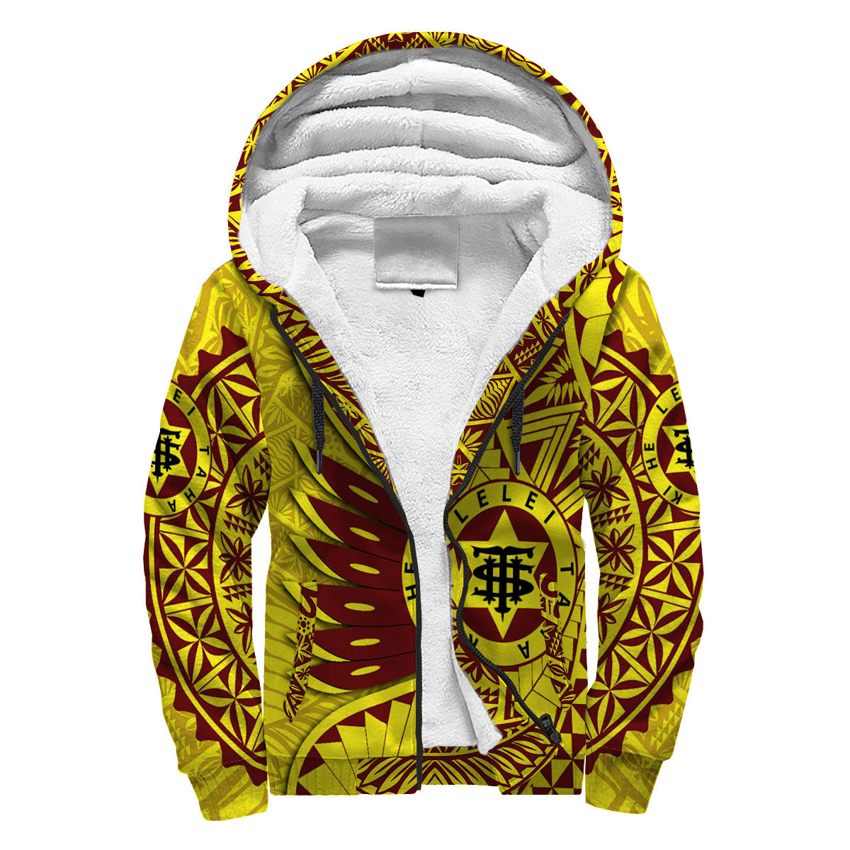 Custom Tonga High School Sherpa Hoodie Tonga Golden Style