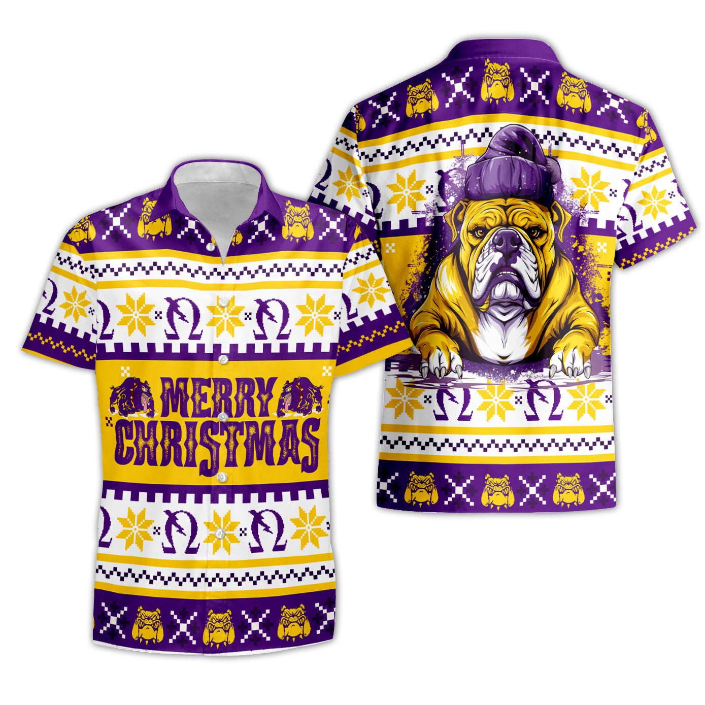 Fraternity Shirt - OPP Christmas Bulldog Short Sleeve Shirt