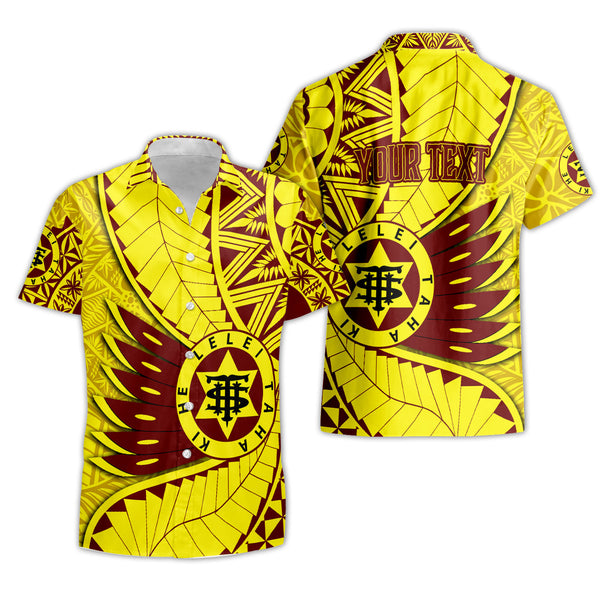 Custom Tonga High School Short Sleeve Shirt Tonga Golden Style