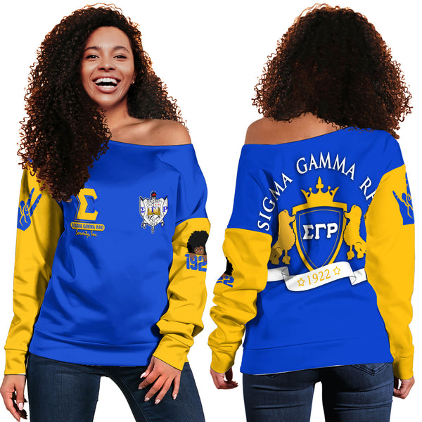 Sigma Gamma Rho Varsity Off Shoulder Wrap Waist Top main image 1