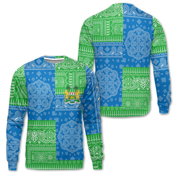 Sierra Leone Sweatshirt Flag And Paisley Basic Style 1