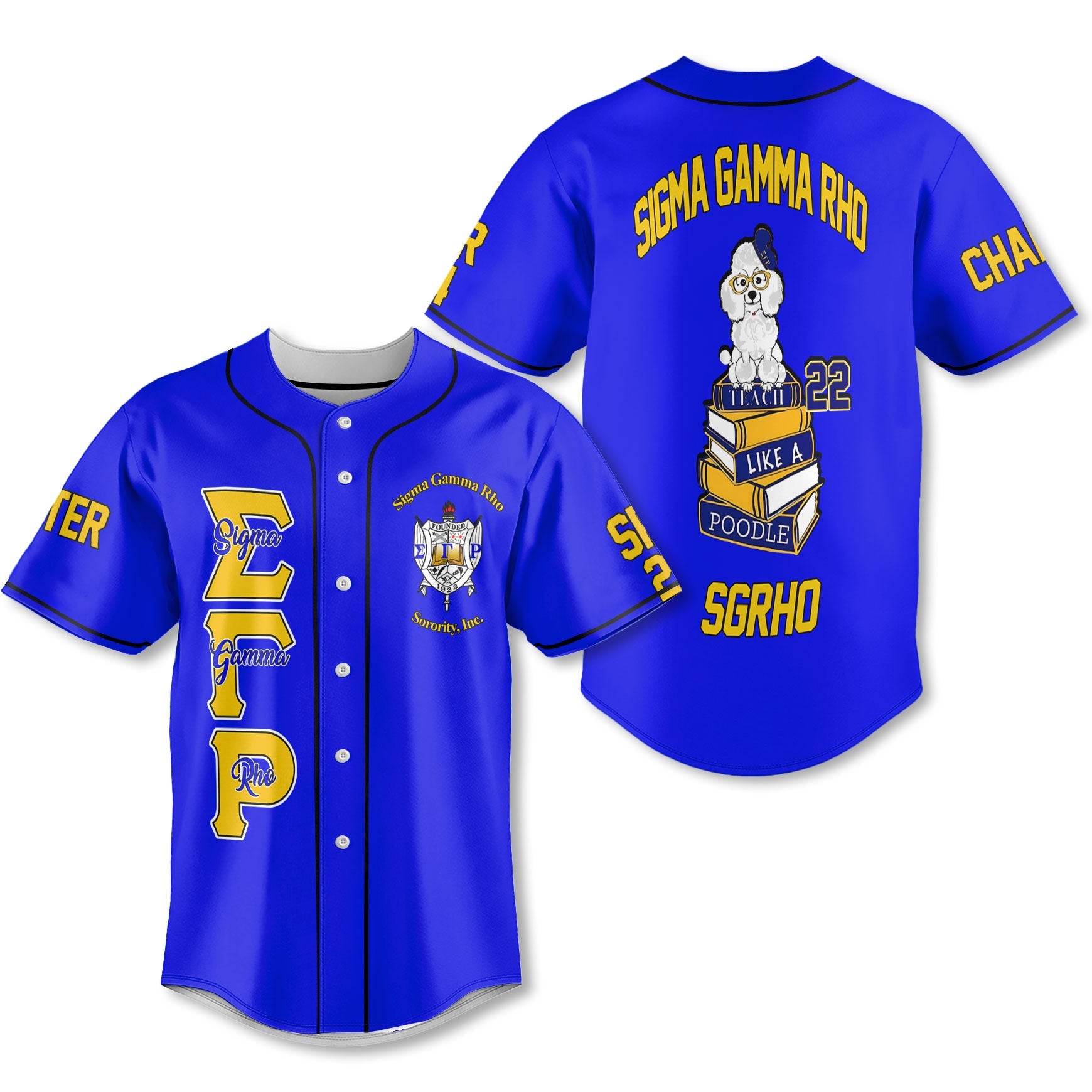 Sigma Baseball Personalized Sigma Gamma Rho Baseball Jerseys Royal Blue The Rho Educa ...