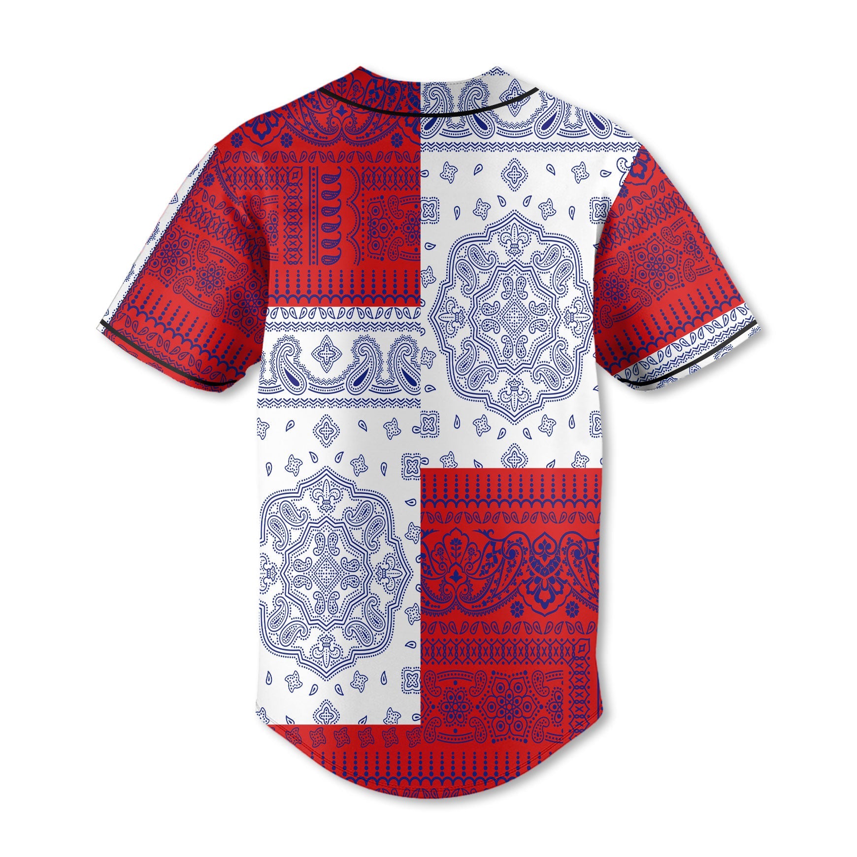 Sint Maarten Baseball Jersey Flag And Paisley Basic Style 3