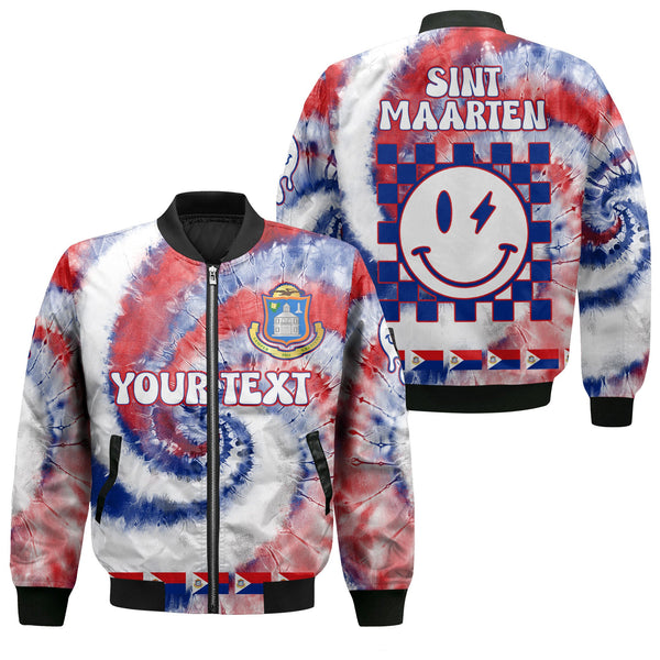 Sint Maarten Bomber Jacket Custom Tie Dye Style 1