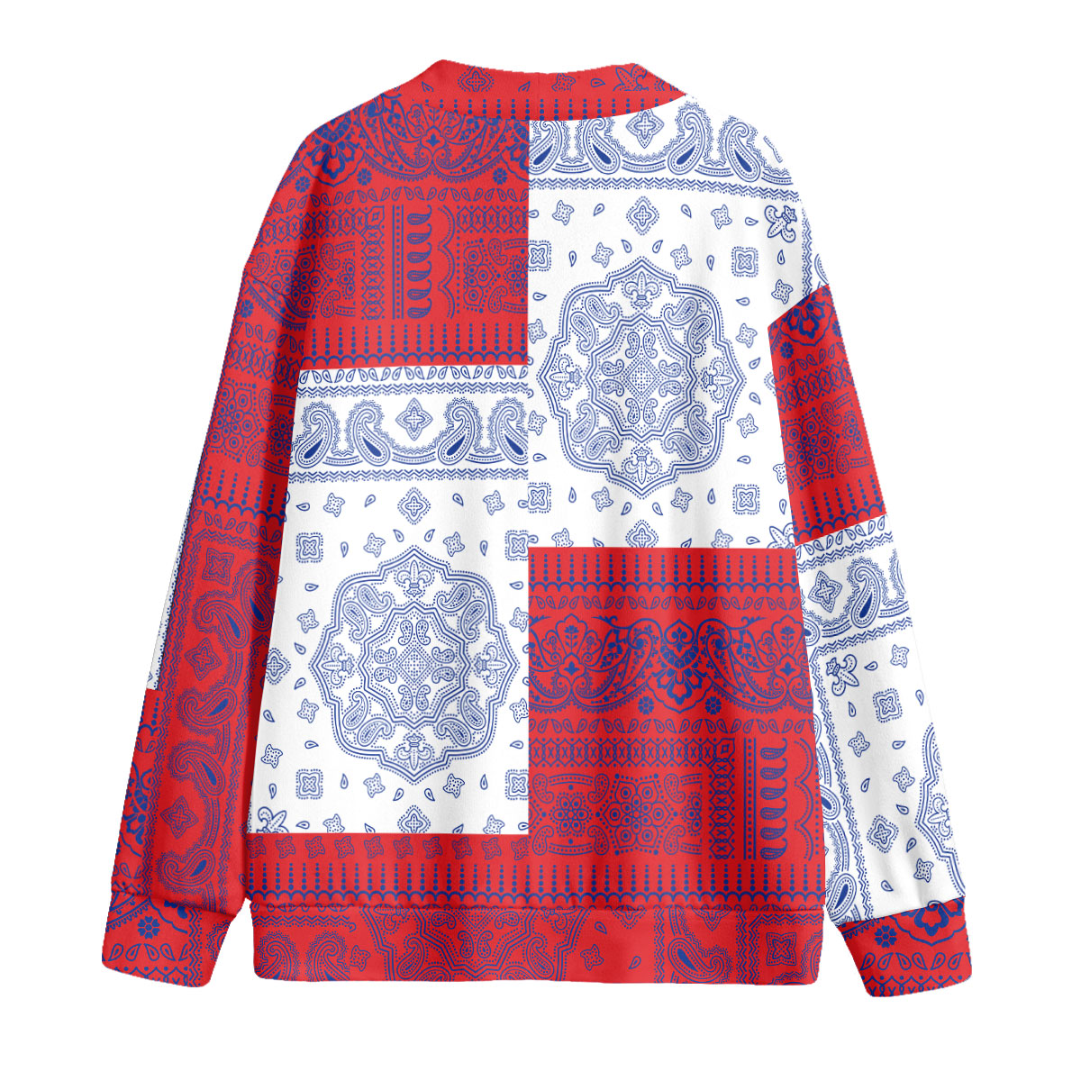 Sint Maarten Fleece Cardigan Flag And Paisley Basic Style 2