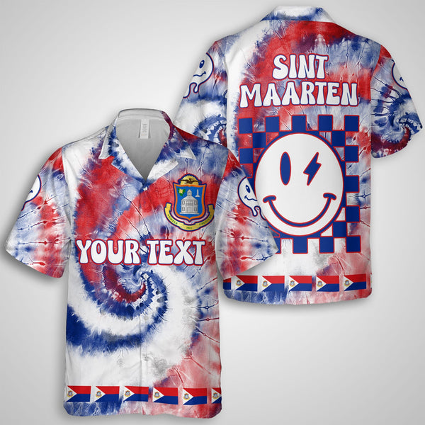 Sint Maarten Hawaiian Shirt Custom Tie Dye Style 1