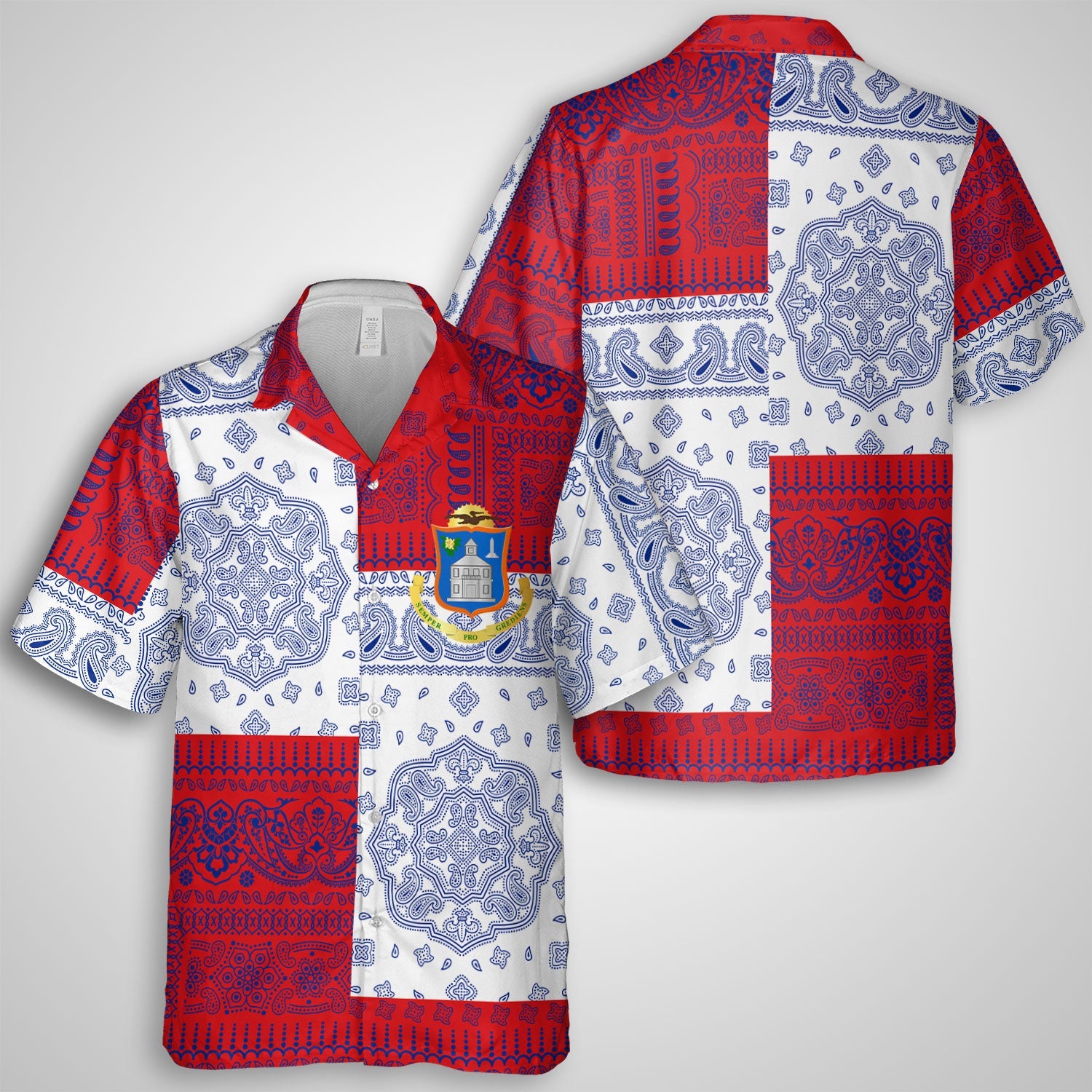 Sint Maarten Hawaiian Shirt Flag And Paisley Basic Style 1