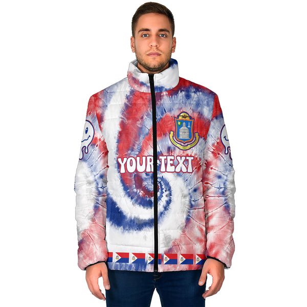 Sint Maarten Men Padded Jacket Custom Tie Dye Style 1